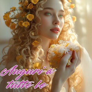 Biglietto di Auguri Digitale Festa della Donna - Auguri a Tutte le Donne -Download