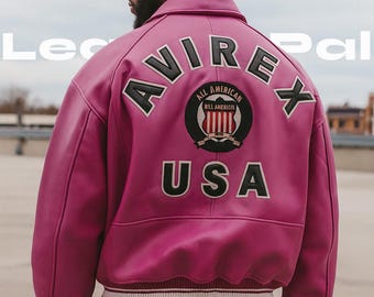 Chaqueta bomber Avirex: parche clásico de la bandera estadounidense, ropa de calle unisex