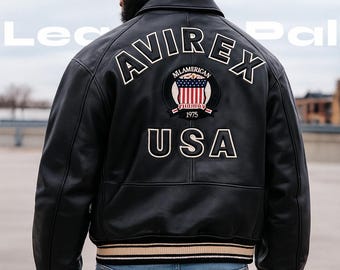 Chaqueta bomber Avirex: parche clásico de la bandera estadounidense, ropa de calle unisex
