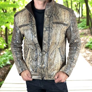 ジャケット・アウター 00s archive y2k python pattern jacket Snakeskin Jacket - Etsy