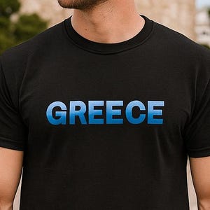 Stylish Greece Heavy Cotton Tee: Travel Souvenir Shirt