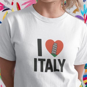 I Love Italy T-Shirt: Unisex Travel Souvenir Tee