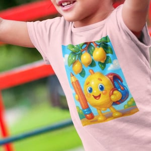Cheerful Lemon Toddler T-Shirt: Cotton Kids Summer Top (2T-5T)