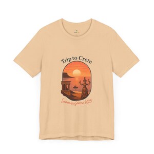 Reise nach Kreta T-Shirt | Sommer Griechenland 2025 Shirt | Griechische Insel Urlaub T-Shirt | Crete Sonnenuntergang Strand-Shirt | Griechisches Feiertags-Hemd