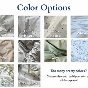 Ranforce Floral Bedding Set, Botanical Cotton Bed Linen with Duvet Cover and Pillowcases, Cottagecore Bedroom Decor, Cozy Housewarming Gift image 3