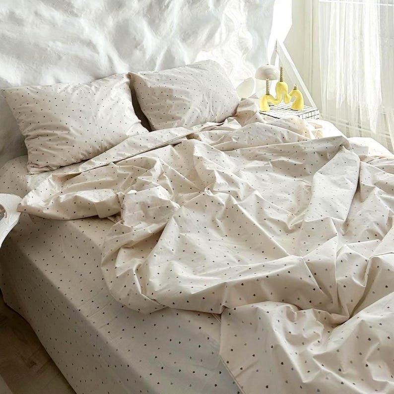 Ranforce Cotton Bedding Set, Soft Cotton Bed Set, Percale Bedding, Eco Friendly Bedding, Twin, Double, Queen, King, Housewarming Gift