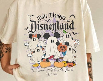 Disneyland Vintage Halloween Tutti i personaggi PNG, Topolino e i suoi amici Halloween PNG, Festa di Halloween, Disney Family Halloween PNG
