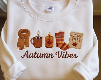 Cozy Season Embroidered Sweatshirt, Cozy Season Sweatshirt, Autumn Sweatshirts, Sweatshirts for Her, Fall Sweatshirt, Cozy Autumn Shirt