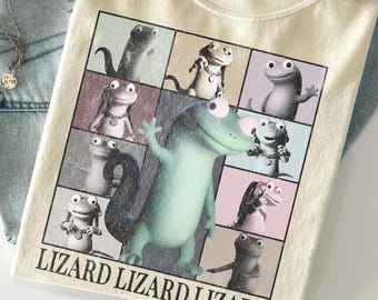 Elio Lizard Meme Shirt, Lizard Lizard Lizard Graphic, Pixar Elio Lizard Button, Hoppers Teaser, Pastel Grid Collage, Weirdcore Y2K Vintage