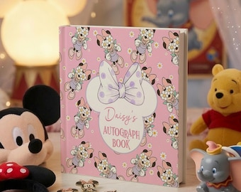 Personalized Autograph Book Minnie Mouse, Custom Girls Gift, Girl Birthday Gift Idea, WDW Vacation Souvenir Memory Book Gift