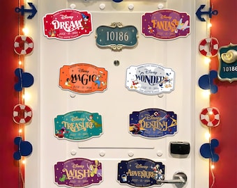 Custom Cruise Door Magnet, Personalized Ship Plaque Sign, Family Vacation Memento, Stateroom Decor, Fish Extender Gift, Magic Meets Sea