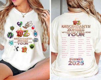 Comfort Colors Descendants Zombies Worlds Collide Tour Tees - Descendants Team Matching Shirt - Descendants Zombies Worlds Collide Tour