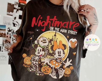Vintage Mickey & Minnie Skeleton Nightmare on Main Street