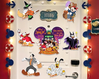 Custom Halloween Cruise Magnet, Personalized Door Decor, On The High Seas 2026, Spooky Family Trip, Cabin Stateroom, Magic Fantasy Wish