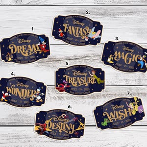 Customize Name Disney Family & Cruise Ship Stateroom Door, Cruise Line Ship Name Door Magnet, Family Cruise Trip, Wish Magic Dream Fantasy