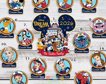 Disney Cruise Door Magnet, First Disney Trip Magnet, Disney Family Cruise Magnet, Personalized Disney Magnet, Mickey and friends Magnet