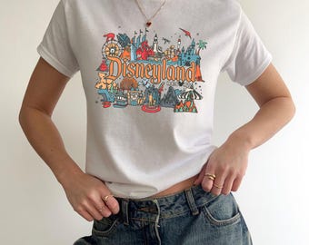 Retro Disneyland Resort Happiest Place on Earth T-shirt, Disneyland Parks Shirt, Magic Kingdom Shirt, Disneyworld Shirts, Disney Family Trip