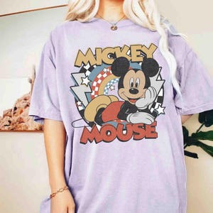 Retro Mickey Mouse Comfort Colors Shirt, Disney Mickey 90s Vintage T-Shirt, Mickey 1928 Shirt, Disney Trip Shirt, Checkered Mickey Shirt image 4