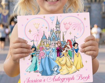 Custom Princess Autograph Book, Personalized Magic Castle Trip Journal, Girls Vacation Memory Keepsake, Fairy Tale Signature Album Planner