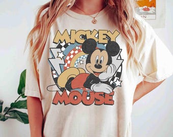 Retro Mickey Mouse Comfort Colors Shirt, Disney Mickey 90s Vintage T-Shirt, Mickey 1928 Shirt, Disney Trip Shirt, Checkered Mickey Shirt
