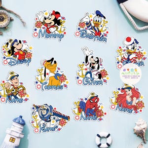 Disney Characters Magnet Personalized Cruise Door Magnets Disney Cruise 2025 magnet, Family Cruise door magnet decor Disney Cruise Magnet