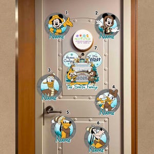 Personalized Disney Alaska Cruise Magnet, Mickey & Friends Disney Cruise Line Magnet, Disney Wonder Family Cruise Door Magnet, DCL Magnet