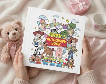 Personalized Toy Story Land Autograph Book, Pixar Toy Story Book, Woody Jessie Buzz Lightyear, Family Vacation Memory Book