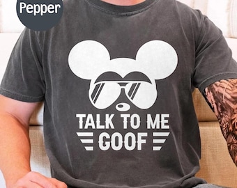 Talk To Me Goof Apparel, Vintage Mouse Aviator Shirts, Cool Dad Theme Park Outfits, Funny Pilot Parody Tee, Mens Trip Vacation Clothing Tops