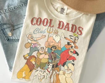 Cool Dads Club Shirt, Retro Disney Fathers Tee, Goofy Mufasa King Triton Apparel, Magic Kingdom Family Vacation Trip, Best Papa Gifts Mens