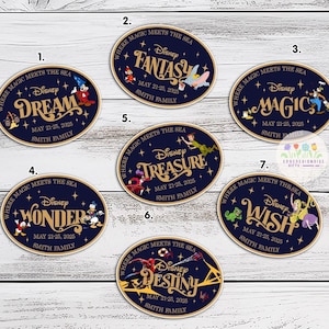 Personalized Disney Cruise Door Magnet Disney Cruise Ship Family Magnet Disney Cruise Ships Disney Wish Dream Treasure magnet dcl magnet