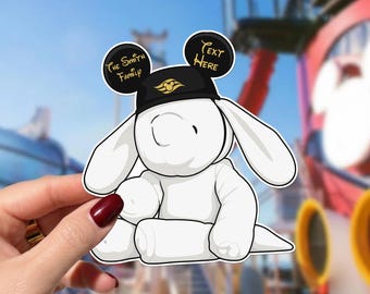 Custom Towel Animal Bunny Magnet, Personalized Cruise Door Decor, Cabin Stateroom Decorations, Fish Extender Gifts, Family Trip Souvenirs