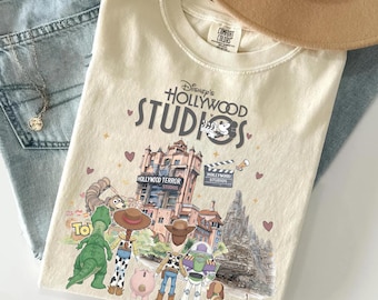 Hollywood Studios Toy Story Shirt, Family Vacation Trip Tee, Theme Park Matching Apparel, Tower Of Terror Outfit, Comfort Colors Retro Men