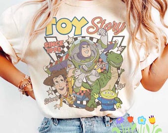 Comfort Colors Disney Toy Story 1995 Retro T-Shirt, Woody Buzz Lightyear Rex Tee, Disney Pixar Fest, WDW Disneyland Family Vacation Trip