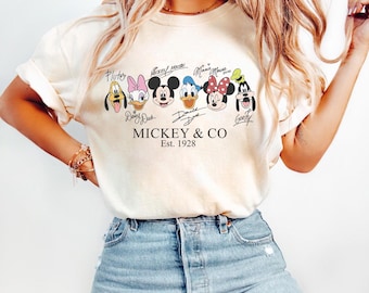 Mickey And Friends Co est. 1928 Mickey & Co Tee,  Shirts,  Trip Shirt, Family Matching Shirt  Family Vacation Shirt