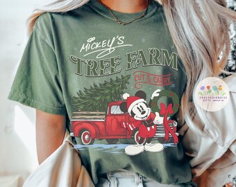 Retro  Farm Fresh Mickey's Tree Farm Shirt, Mickey And Friends Christmas, Matching Christmas Family Shirt,  Christmas Shirt