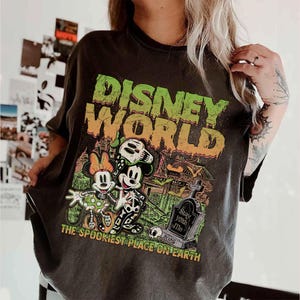Retro 2025 Halloween Disneyworld Shirt, Mickey Minnie Skeleton Halloween Shirt, Disneyworld Halloween Shirt, Disney Halloween Matching Shirt