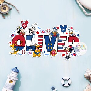 Personalized Disney Cruise Door Magnet Mickey and Minnie | Custom Name Disney Cruise Magnet Sign Cruise Door Decor | Disney Cruise Gift