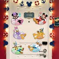 Personalized First  Cruise Magnet, Custom Family Vacation Door Sign, Mickey Friends Pool Ring Float, Treasure Wish Dream Magic Ship