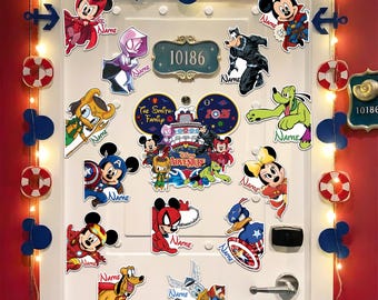 Personalized Cruise Door Magnet, Custom Family Vacation 2026 Stateroom Decoration, Marvel Superhero Theme, Destiny Magic Wish Sailing Decor
