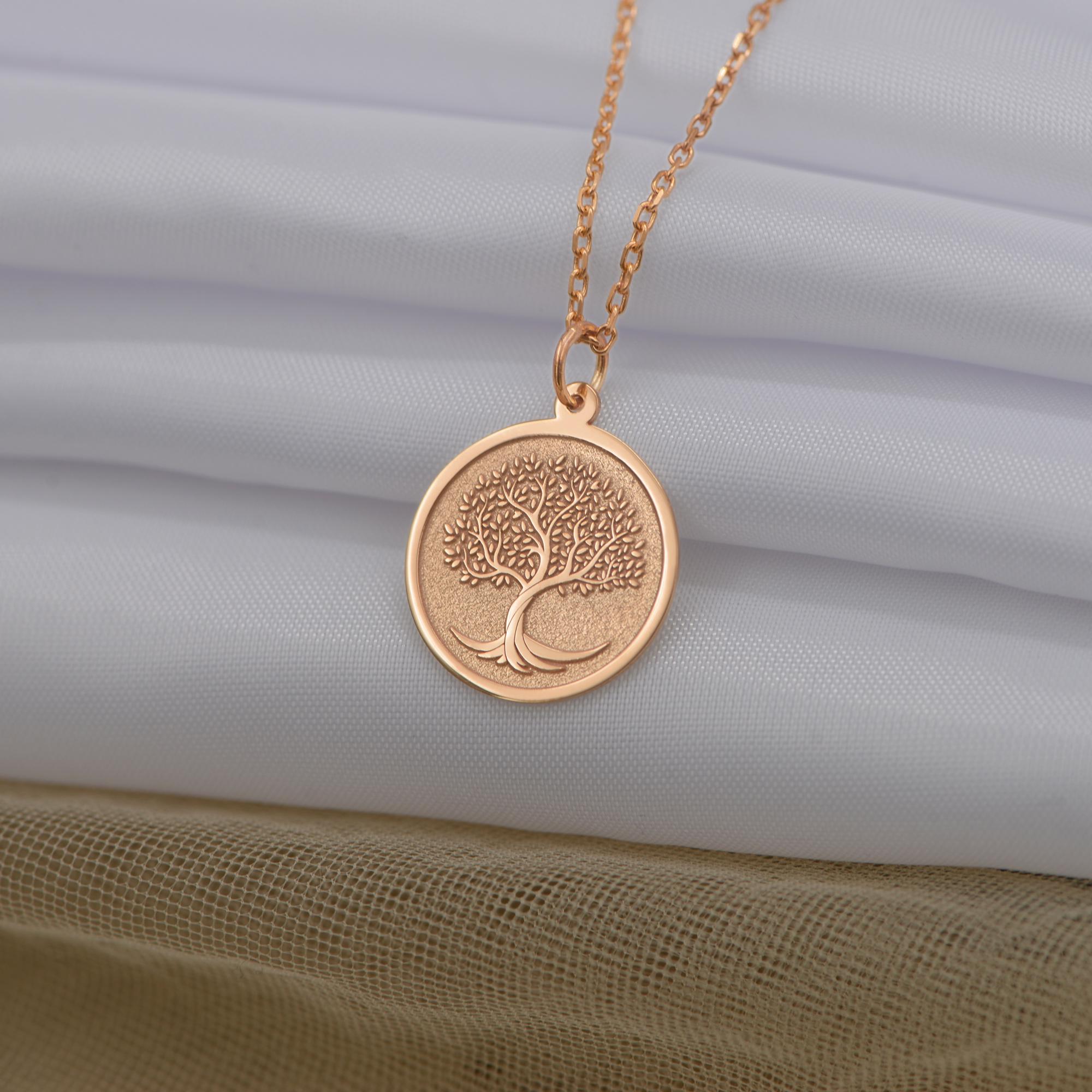 14K Solid Gold Tree of Life Necklace – Spiritual Celtic Pendant ...