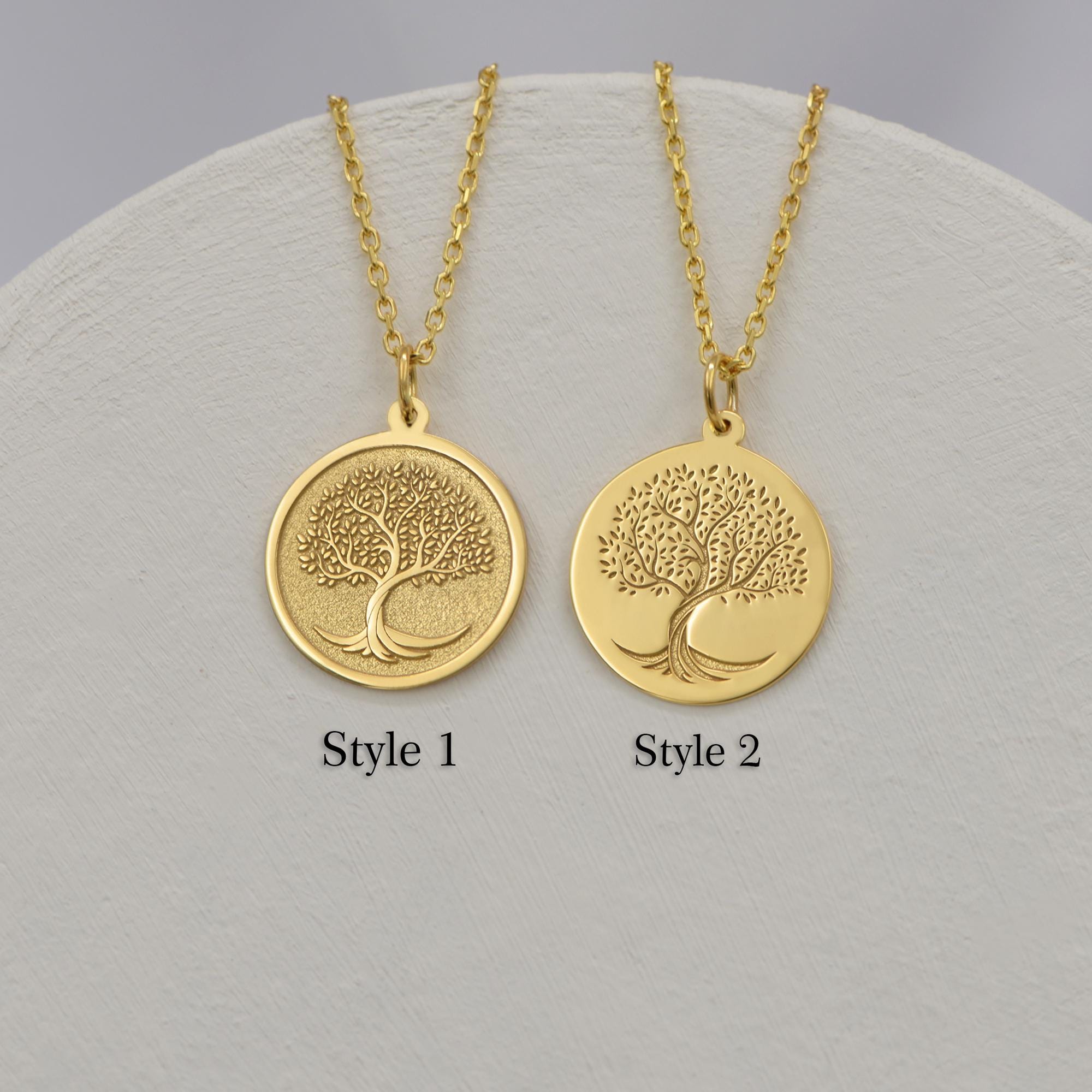 14K Solid Gold Tree of Life Necklace – Spiritual Celtic Pendant ...