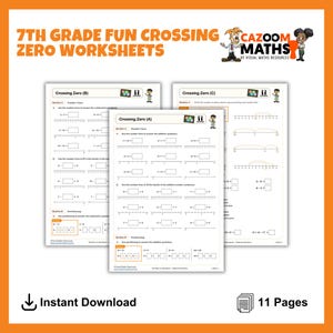 Fun Crossing Zero Worksheets | 7th Grade Rational Number Operations | CCSS Aligned Math Practice