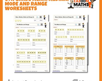 Mean Median Mode Range Activity | 6th Grade Statistics Worksheets | CCSS Aligned Math Practice for Middle School Students