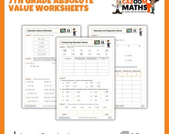 Absolutwert Arbeitsblätter für Rationale Zahlenkombinationen | Klasse 7 CCSS Mathe-Lernressourcen