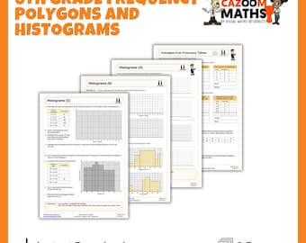 6th Grade Frequency Polygons & Histograms Worksheets with Answers | CCSS Aligned Math | Math Practice for Middle School Statistics