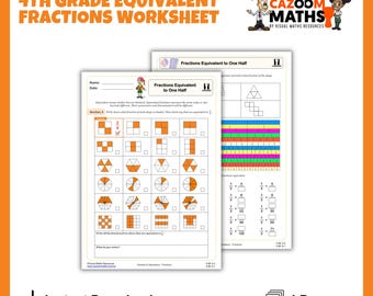 4th Grade Equivalent Fractions Worksheets with Answers | Printable 4th Grade Math Practice & Learning PDF | CCSS Aligned Math