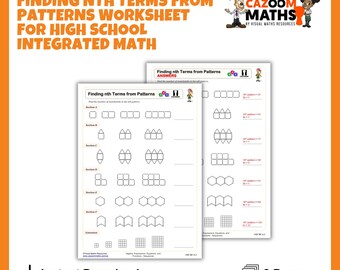 Finden von N-ten Begriffen aus dem Muster-Arbeitsblatt für die integrierte Mathematik in der High School - Engagement und pädagogisch wertvolle Math-Ressource