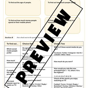Statistics Writing Questions Identifying Problems in Statistical Questions Worksheets | 6th Grade ...