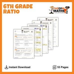 6th Grade Ratios Worksheets with Answers | Fun 6th Grade CCSS Aligned Math | Printable Math Practice for 6th Grade Students & Teachers