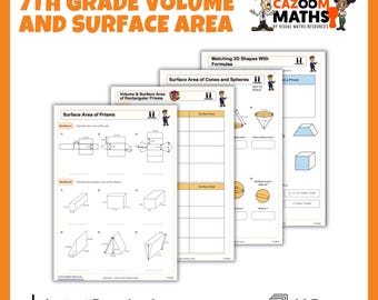 7th Grade Volume and Surface Area Printable Math Worksheets With Answers